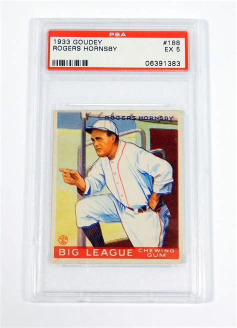 rogers hornsby rookie card